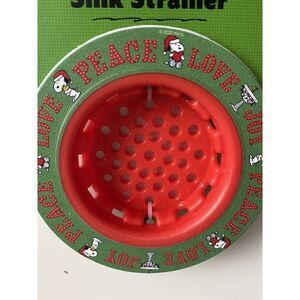 Peanuts Snoopy Woodstock Christmas Peace Love Joy Sink Drain Strainer Holiday